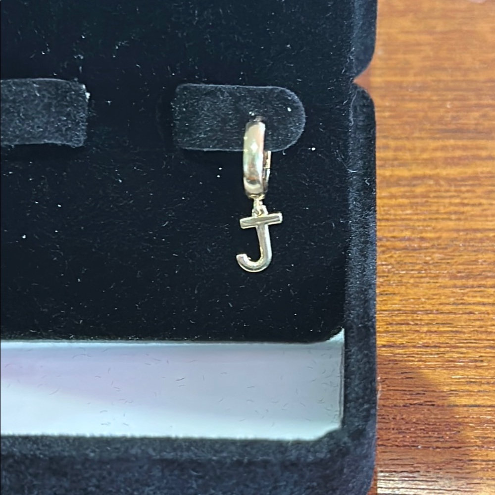 14K Gold Mono “J” Earring